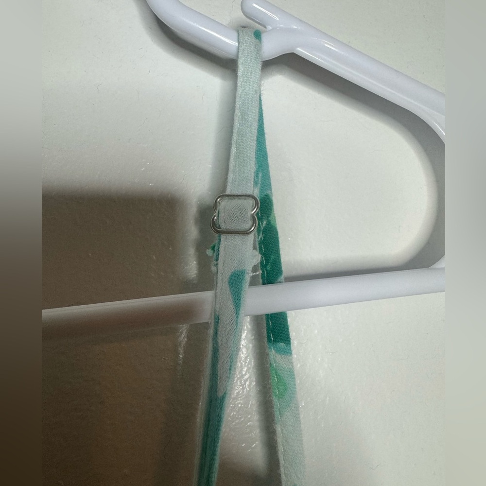 J Crew Tropical Leaf Pattern Spaghetti Strap Tier… - image 3